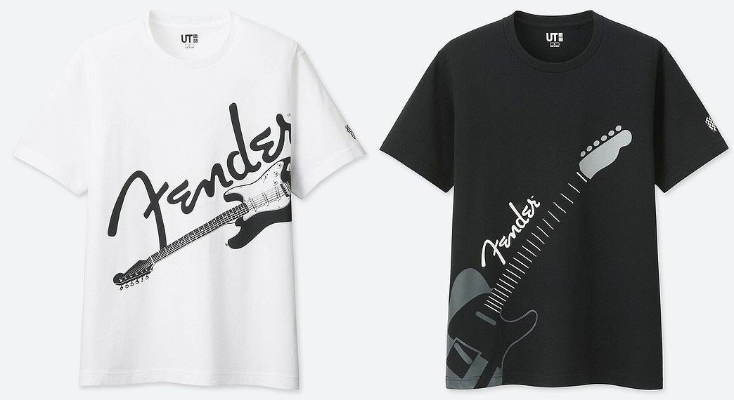 FenderとユニクロのコラボTシャツ